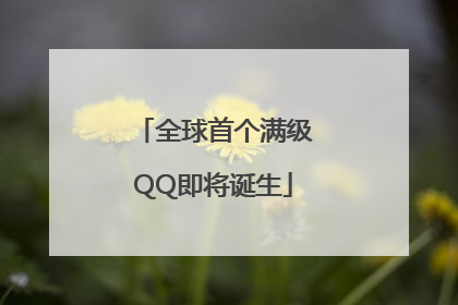 全球首个满级QQ即将诞生