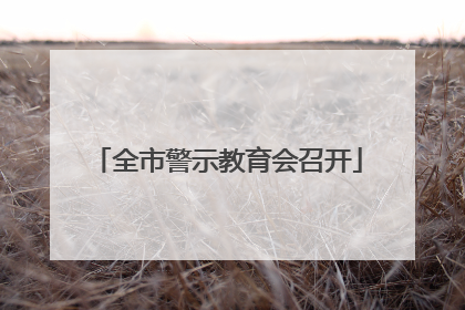 全市警示教育会召开