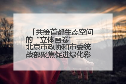 共绘首都生态空间的“立体画卷”——北京市政协和市委统战部聚焦促进绿化彩化美化生态空间建设联合协商议政