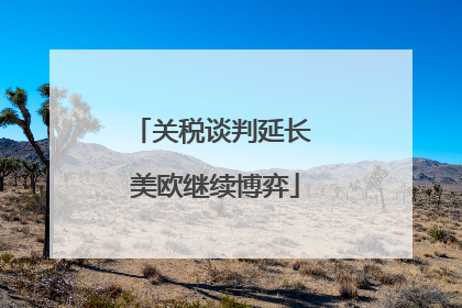 关税谈判延长 美欧继续博弈