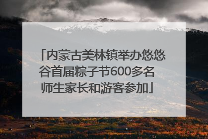 内蒙古美林镇举办悠悠谷首届粽子节600多名师生家长和游客参加