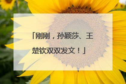 刚刚，孙颖莎、王楚钦双双发文！