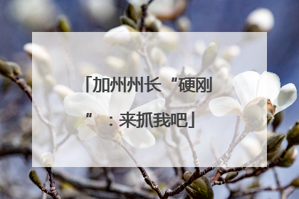 加州州长“硬刚”：来抓我吧