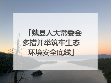勉县人大常委会多措并举筑牢生态环境安全底线