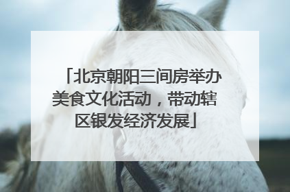 北京朝阳三间房举办美食文化活动，带动辖区银发经济发展