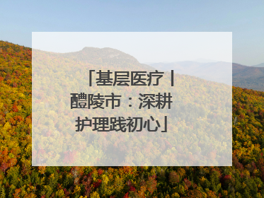 基层医疗丨醴陵市：深耕护理践初心
