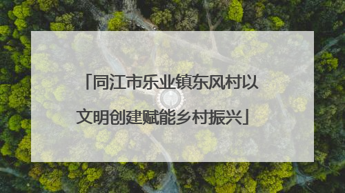 同江市乐业镇东风村以文明创建赋能乡村振兴