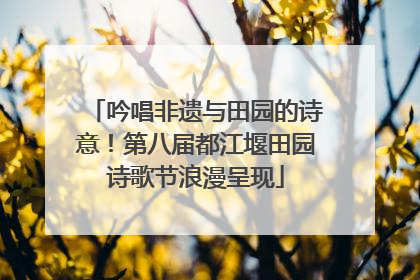 吟唱非遗与田园的诗意！第八届都江堰田园诗歌节浪漫呈现