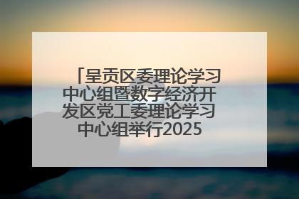 呈贡区委理论学习中心组暨数字经济开发区党工委理论学习中心组举行2025年第七次学习会议