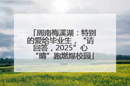 周南梅溪湖：特别的爱给毕业生，“请回答，2025”心“晴”跑燃爆校园