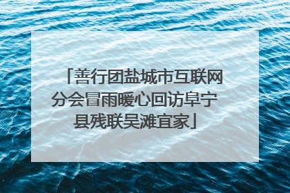 善行团盐城市互联网分会冒雨暖心回访阜宁县残联吴滩宜家