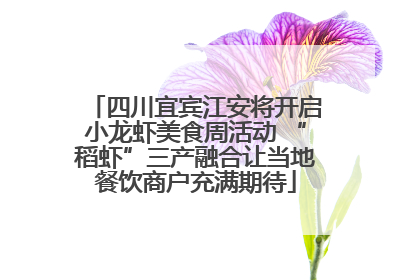 四川宜宾江安将开启小龙虾美食周活动 “稻虾”三产融合让当地餐饮商户充满期待