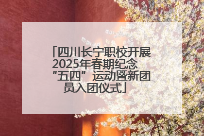 四川长宁职校开展2025年春期纪念“五四”运动暨新团员入团仪式