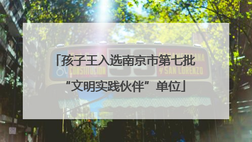 孩子王入选南京市第七批“文明实践伙伴”单位
