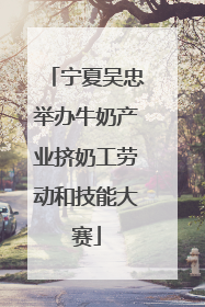 宁夏吴忠举办牛奶产业挤奶工劳动和技能大赛