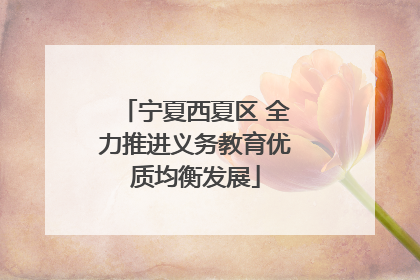 宁夏西夏区 全力推进义务教育优质均衡发展
