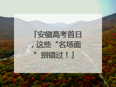 安徽高考首日，这些“名场面”别错过！