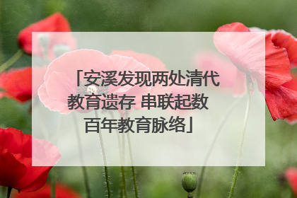 安溪发现两处清代教育遗存 串联起数百年教育脉络