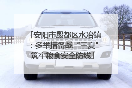 安阳市殷都区水冶镇：多举措备战“三夏” 筑牢粮食安全防线