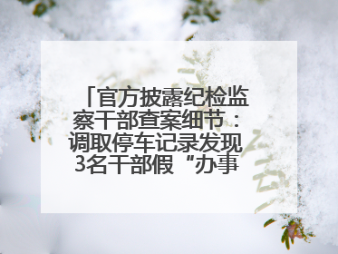 官方披露纪检监察干部查案细节：调取停车记录发现3名干部假“办事”真麻将