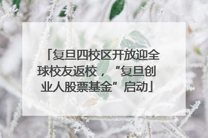 复旦四校区开放迎全球校友返校，“复旦创业人股票基金”启动