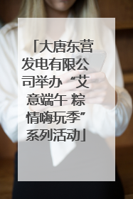 大唐东营发电有限公司举办“艾意端午 粽情嗨玩季”系列活动