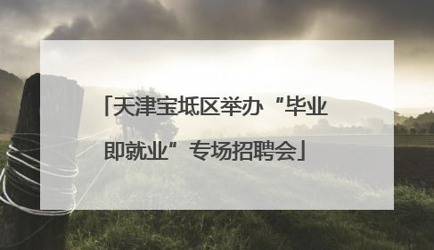 天津宝坻区举办“毕业即就业”专场招聘会