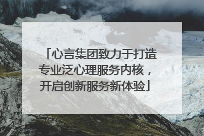 心言集团致力于打造专业泛心理服务内核，开启创新服务新体验