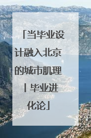 当毕业设计融入北京的城市肌理 丨毕业进化论