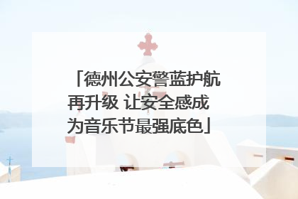 德州公安警蓝护航再升级 让安全感成为音乐节最强底色