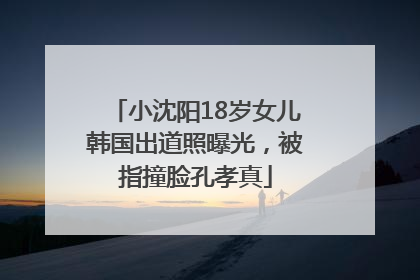 小沈阳18岁女儿韩国出道照曝光，被指撞脸孔孝真