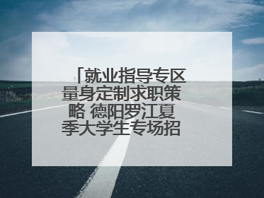 就业指导专区量身定制求职策略 德阳罗江夏季大学生专场招聘会成功举办