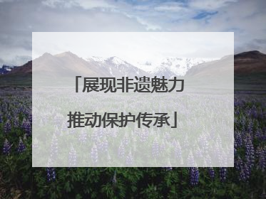 展现非遗魅力 推动保护传承