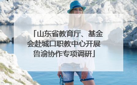 山东省教育厅、基金会赴城口职教中心开展鲁渝协作专项调研