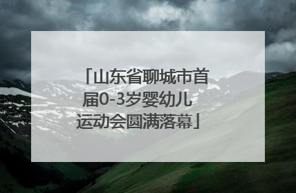 山东省聊城市首届0-3岁婴幼儿运动会圆满落幕