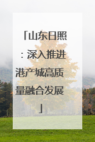 山东日照：深入推进港产城高质量融合发展