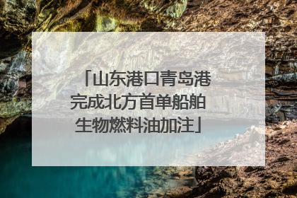 山东港口青岛港完成北方首单船舶生物燃料油加注