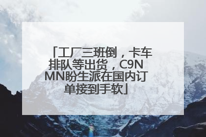 工厂三班倒，卡车排队等出货，C9NMN盼生派在国内订单接到手软