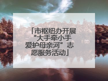 市枢纽办开展“大手牵小手 爱护母亲河”志愿服务活动