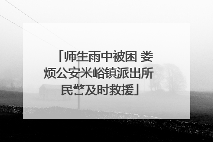 师生雨中被困 娄烦公安米峪镇派出所民警及时救援