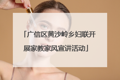 广信区黄沙岭乡妇联开展家教家风宣讲活动