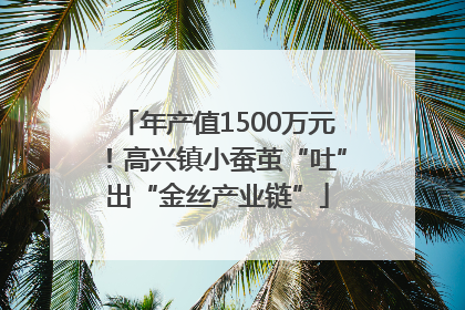 年产值1500万元！高兴镇小蚕茧“吐”出“金丝产业链”