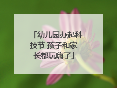 幼儿园办起科技节 孩子和家长都玩嗨了
