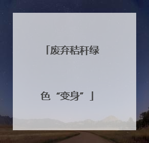 废弃秸秆绿色“变身”