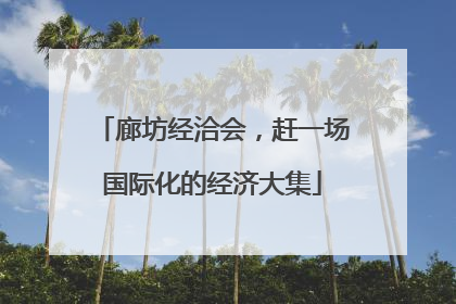 廊坊经洽会，赶一场国际化的经济大集