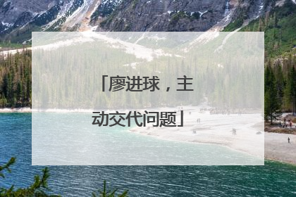 廖进球，主动交代问题