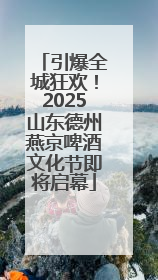 引爆全城狂欢！2025山东德州燕京啤酒文化节即将启幕