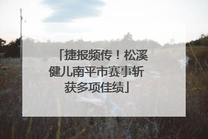 捷报频传！松溪健儿南平市赛事斩获多项佳绩