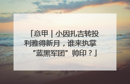 意甲｜小因扎吉转投利雅得新月，谁来执掌“蓝黑军团”帅印？