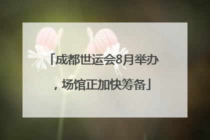 成都世运会8月举办，场馆正加快筹备